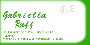 gabriella ruff business card